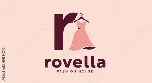 Rovella Fashion House Logo Design Concept.