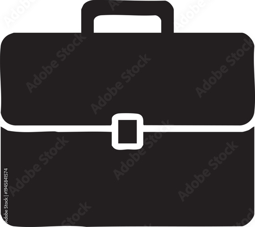 Vector black briefcase icon