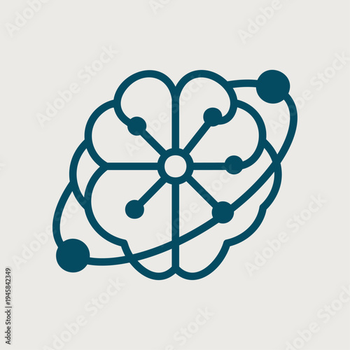 Modern technology emblem suitable for AI platforms education startups and analytics companies.