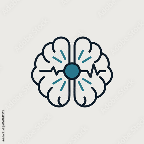 Futuristic network emblem suitable for AI platforms research labs and data analytics companies.