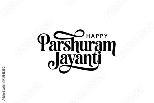 Happy Parshuram Jayanti Typography Design
