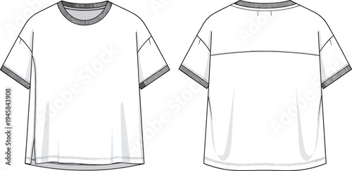 Blank, t shirt, template, front, back, view, apparel, clothing, fashion, mockup, casual, garment, cotton, vector, illustration, printable, branding, design, outfit, style