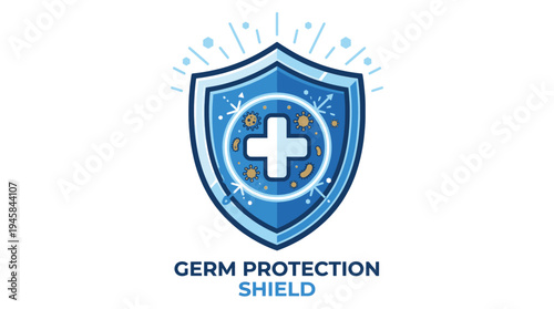 germ protection sign vector