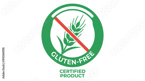 vector of a gluten free sign 