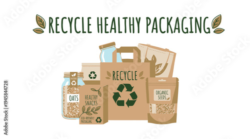 vector illustration of recycle package