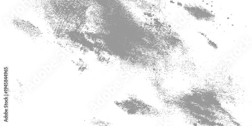 Abstract grey textured pattern with scattered dots and horizontal lines on white background