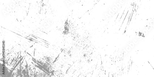 White background with scattered grey scratches and speckles texture