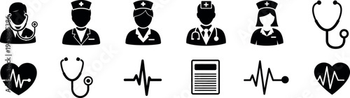 A vector illustration design featuring a black silhouette set of kitchen knives and tools as icons for a professional chef's web avatar