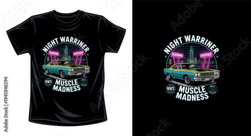 Car graphic vector art t-shirt design print template