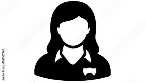 Dentist profile avatar vector, dental professional icon