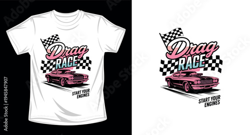 Car graphic vector art t-shirt design print template