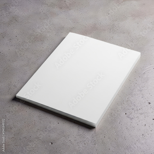 Blank writing pad placed on a desk with space for notes. Concept of office work, study, planning and writing ideas.