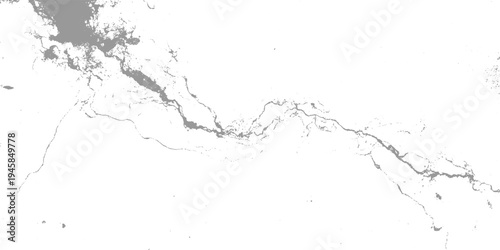 Abstract gray river delta pattern on white background texture