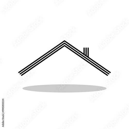 House Home Roof Icon with shadow