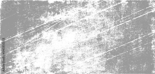 Textured gray background with white distressed scratches and speckles abstract pattern