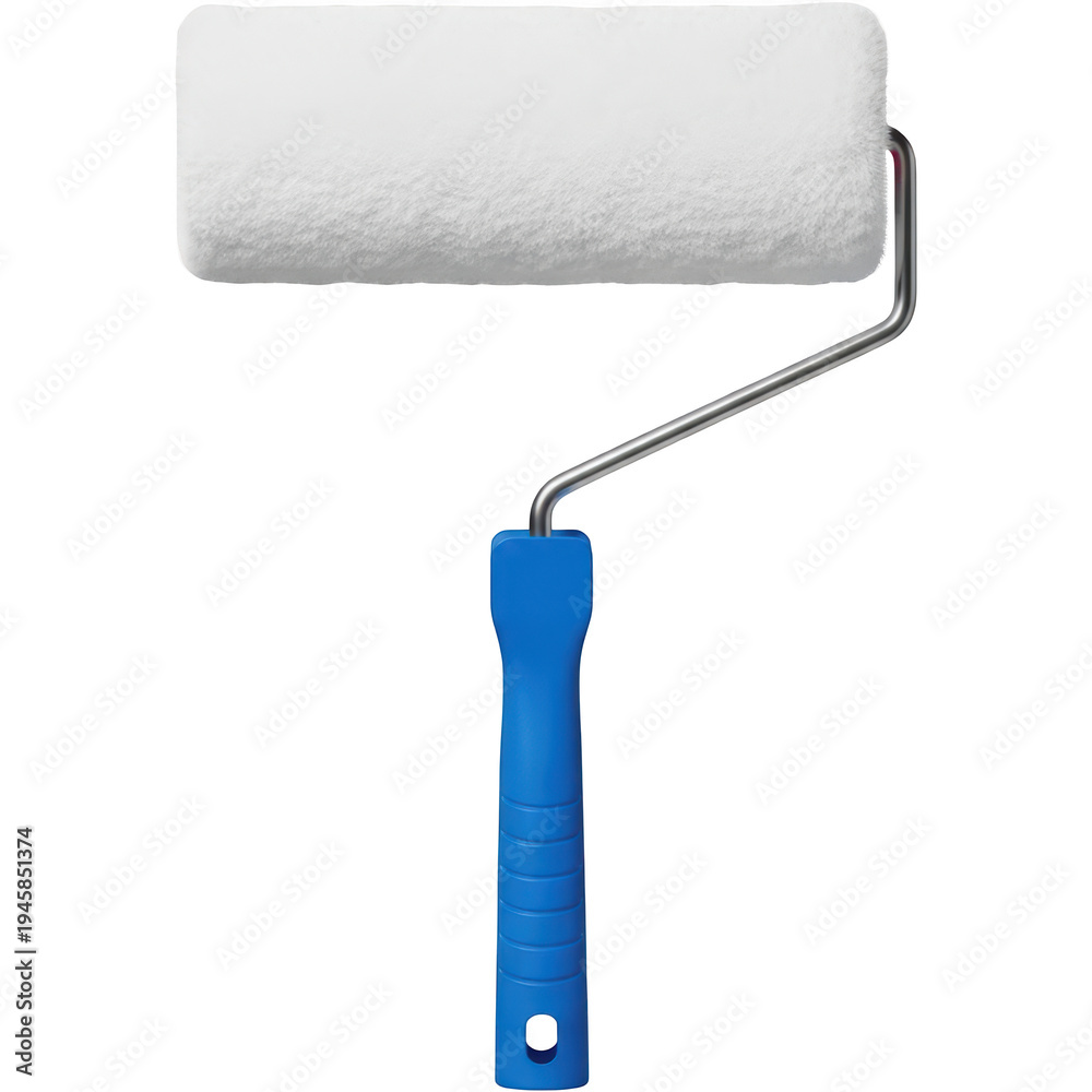 Obraz premium Paint Roller on White Background for Home Improvement Projects