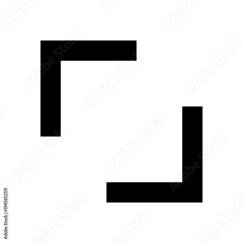 Top left and bottom right chevrons icon for indicating diagonal directions, resizing, or interactive layout changes. Perfect for apps, dashboards, and websites with bold, line visuals.