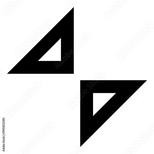 Free Download Caret icon in sharp bold line style for directional input and navigation. Perfect for apps, websites, dashboards, or UI elements needing top-left and bottom-right inward directional indicators. - GFXLoad