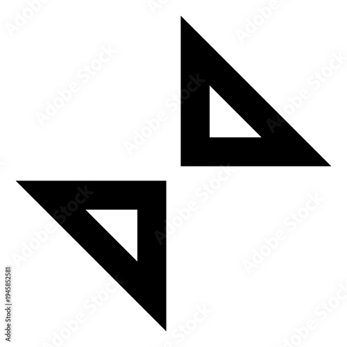 Free Download Caret icon in sharp bold line style for directional input and navigation. Perfect for UI, app, or web interfaces involving bottom-left and top-right inward alignment or control indicators. - GFXLoad