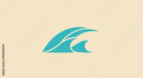 Stylized Wave Logo Design Element.