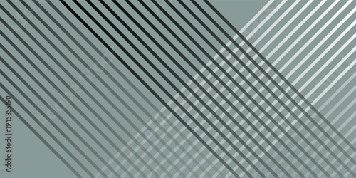 Abstract geometric design featuring intersecting diagonal stripes in shades of gray, white, and black. vector wave straight eps10