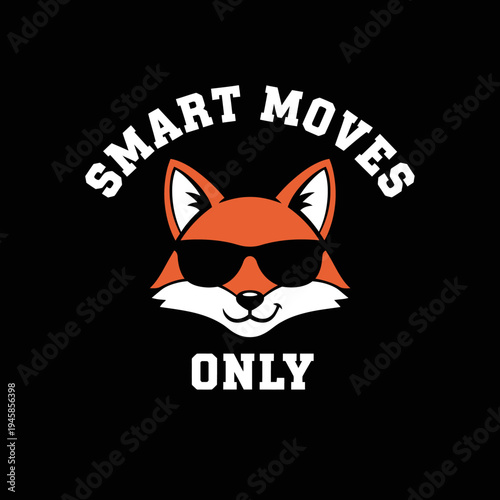 Cartoon Fox Wearing Sunglasses Closeup.