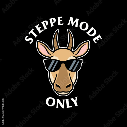 Goat wearing sunglasses funny animal.