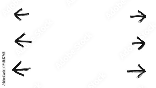 This image conveys opposing forces or divergent paths. It's ideal for illustrating conflict, decision-making, or contrasting viewpoints in presentatio