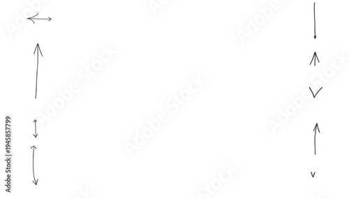 A minimalist image of arrows pointing in opposite directions evokes concepts of choice, decision-making, or contrasting paths. Perfect for illustratin