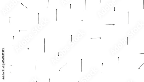 A clean, minimalist background featuring simple hand-drawn arrows and a plus sign. Ideal for concepts of direction, growth, or positive addition in de
