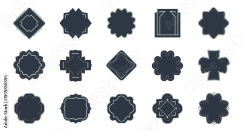 Geometric shape collection elegant design elements