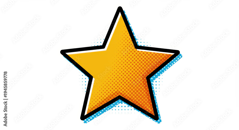 Obraz premium Starry Symbol of Excellence: A captivating golden star against an appealing background, a symbol of achievement, brilliance, and quality.