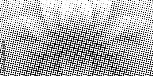 Set of halftone dots gradient pattern texture isolated on white background. Straight dotted spots using halftone circle dot raster texture. Vector blot half tone collection.