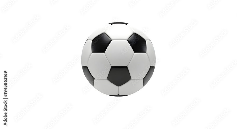 Fototapeta premium Soccer ball football sports round, isolated on white or transparent background. PNG