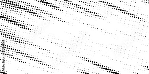 Set of halftone dots gradient pattern texture isolated on white background. Straight dotted spots using halftone circle dot raster texture. Vector blot half tone collection.