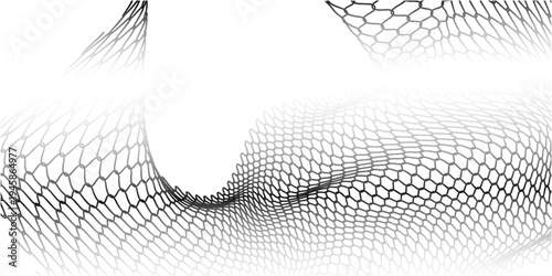 Curved net pattern. Seamless design for sportswear or equipment like soccer goals, volleyball nets, basketball hoops, hockey nets, and athletic gea