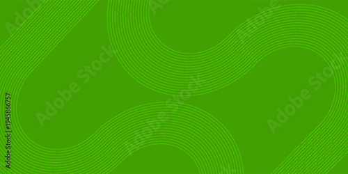 Agricultural green banner, organic abstract background with fields. Alternating green lines b, natural organic product. Modern vector.