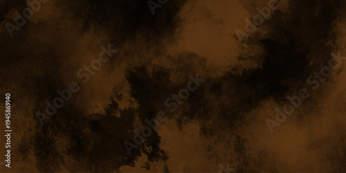 spectacular abstract brown smoke isolated color brown background .Black and brown smoke aquarelle smudge illustration smooth grungy smokey . Abstract Painted Illustration. Brush stroked painting.