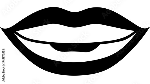 Mouth lips vector symbol