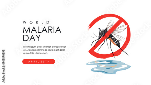 vector world malaria day background template
