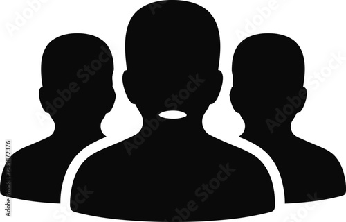 Set of 3 people icons vector