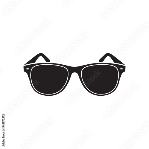 Glasses silhouette vector illustration on white background