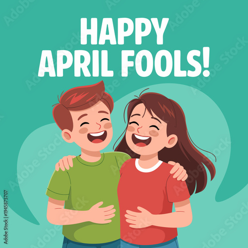 April fools day with white background
