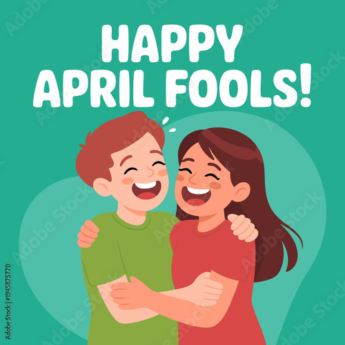 April fools day with white background