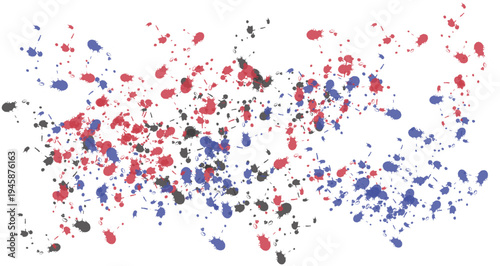 Vibrant multicolored confetti scattered on a white background