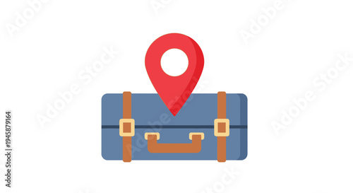 Blue Luggage Suitcase Travel Bag.