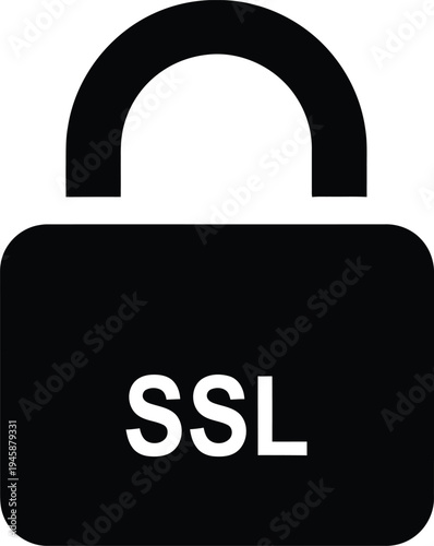 Vector SSL padlock icon for secure connections