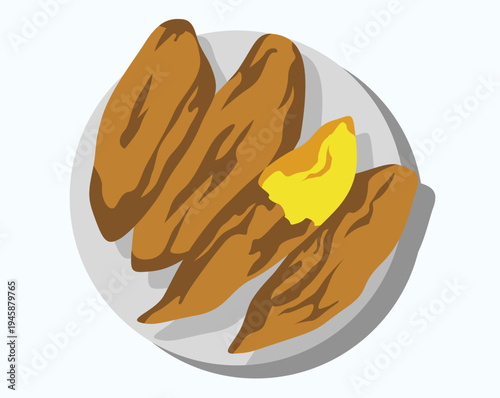 sweeet potato in a plate