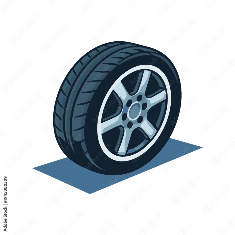 Fototapeta premium Stylish car tire design