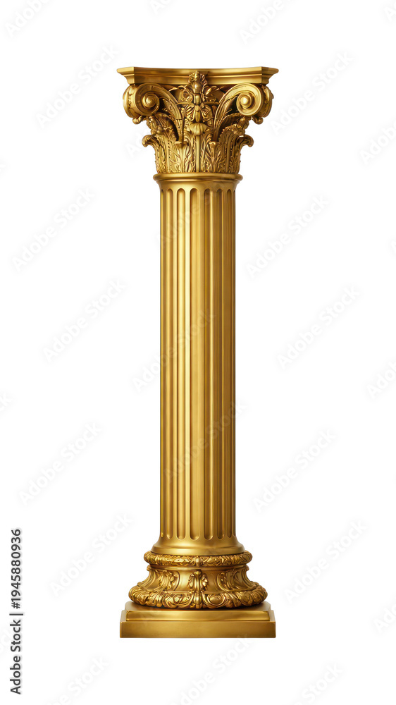 Fototapeta premium PNG Elegant golden Corinthian column